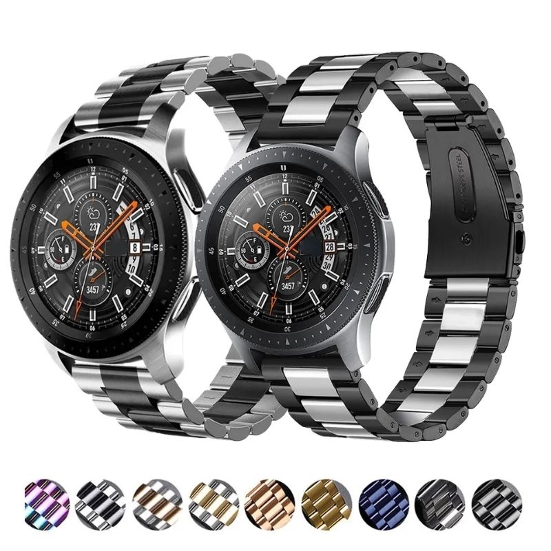 Strap Stainless Steel 20mm 22mm Tali Jam Tangan Stainless Amazfit Samsung Galaxy Huawei