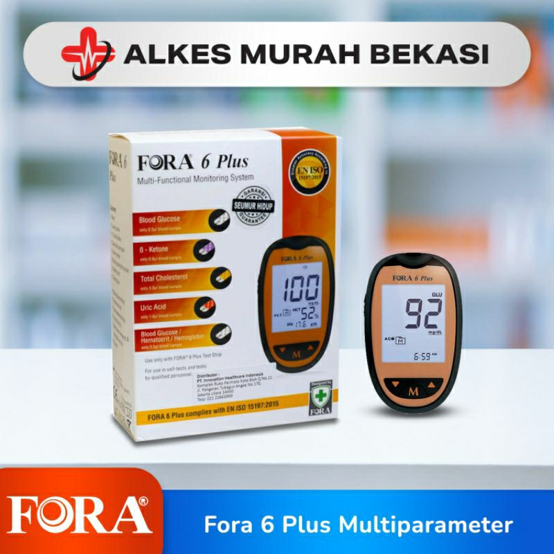Fora 6 Plus / Muticheck Blood Glucose / Fora / Alat Cek Darah / Fora 6 Plus