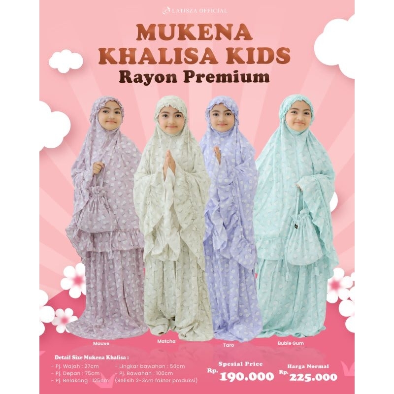 SPECIAL PRICE || MUKENA KHALISA KIDS By LATISZA HIJAB