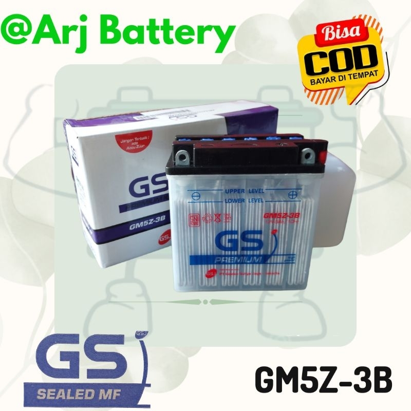 Aki Motor Honda Supra Fit, Astrea Grand, Supra 100cc,  Legenda, GS GM5Z-3B KIT AKI BASAH