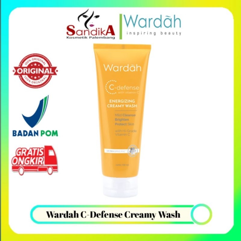 Wardah C-defense energizing creamy wash / sabun wajah