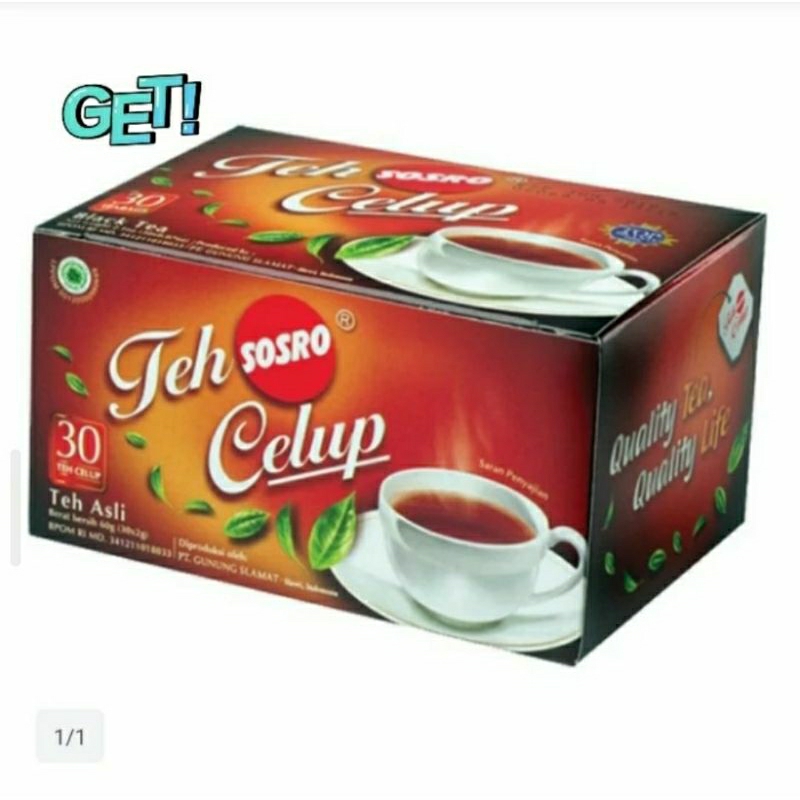 

teh celup sosro black tea isi 30 tea bag