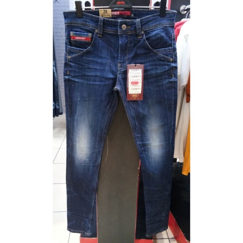 Gabrielle jeans original mens BBRE043X102228 celana jeans panjang pria skinny man with 5 pocket
