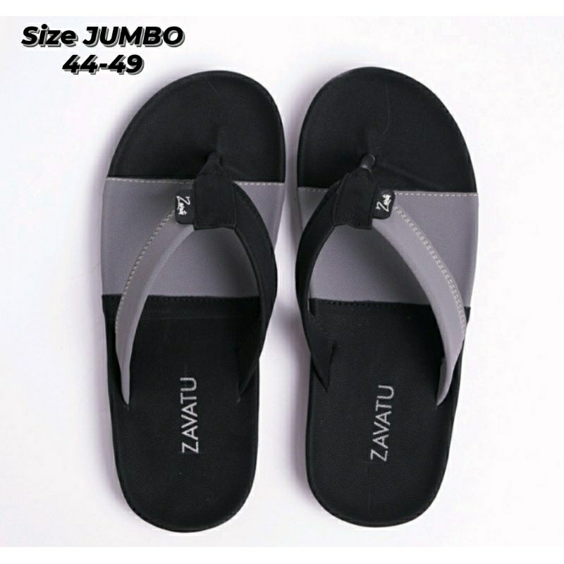 MK X 032Black Sandal Big Size Pria 44-45-46-47-48-49 Jepit Cowok Remaja Super Jumbo Ukuran Besar/ Jepit Men Style IMPORT