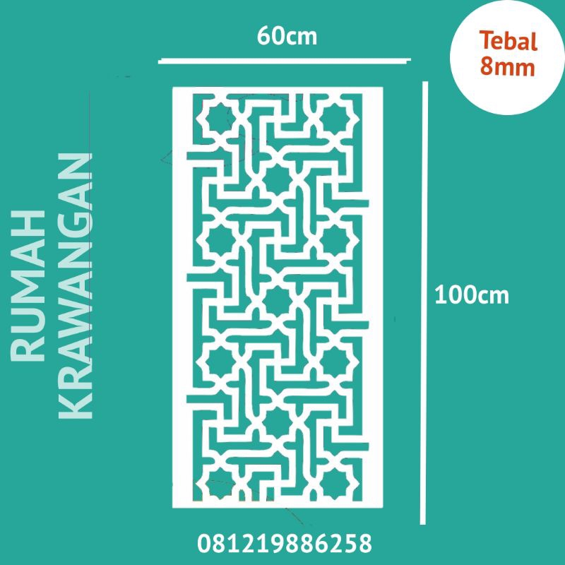 krawangan pvc board/foam board uk 60x100cm tebal 8mm