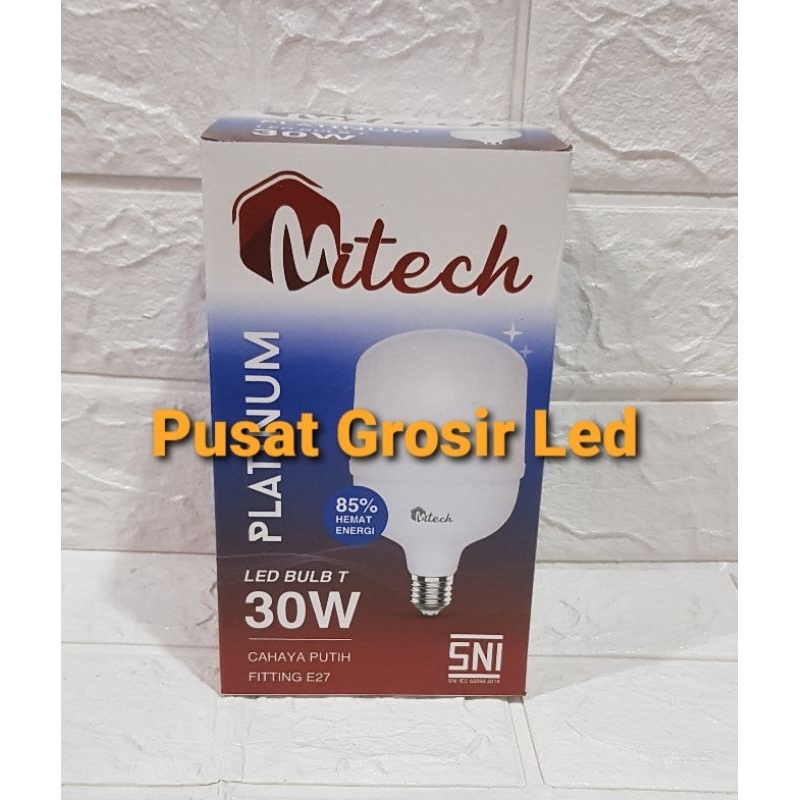 Paket Hemat 3 pcs Mitech Platinum 30 Watt Cahaya Putih Lampu Led T Bulb Capsule  Garansi 1 Tahun