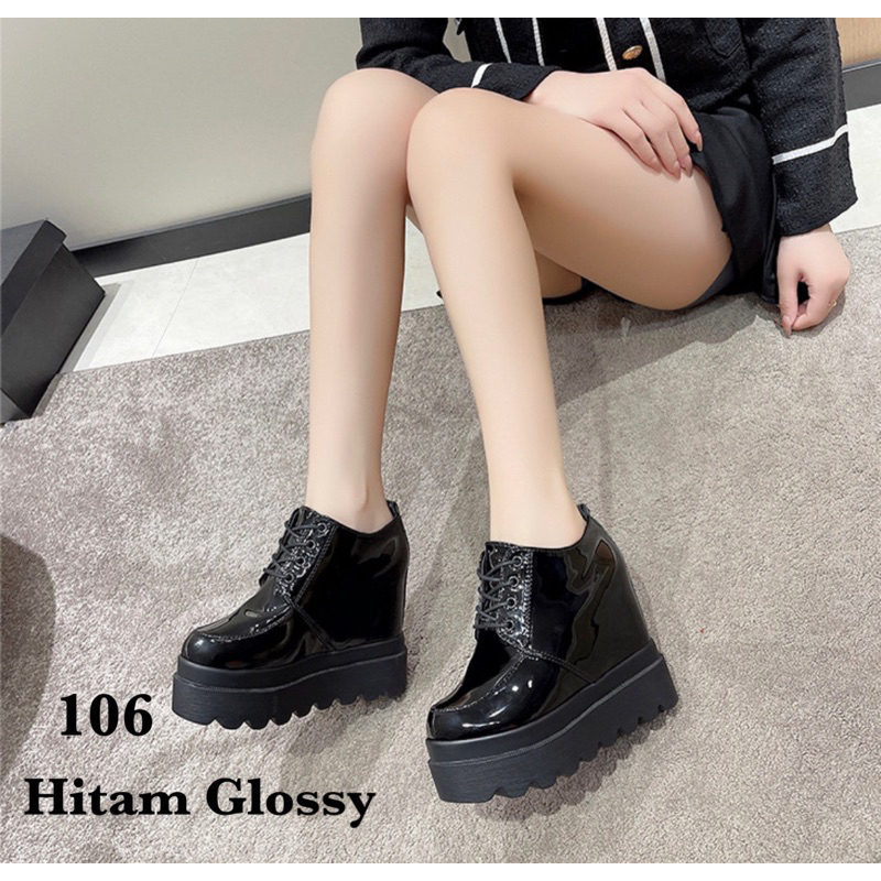 Sepatu Wedges KULIT Fashion Korea 106