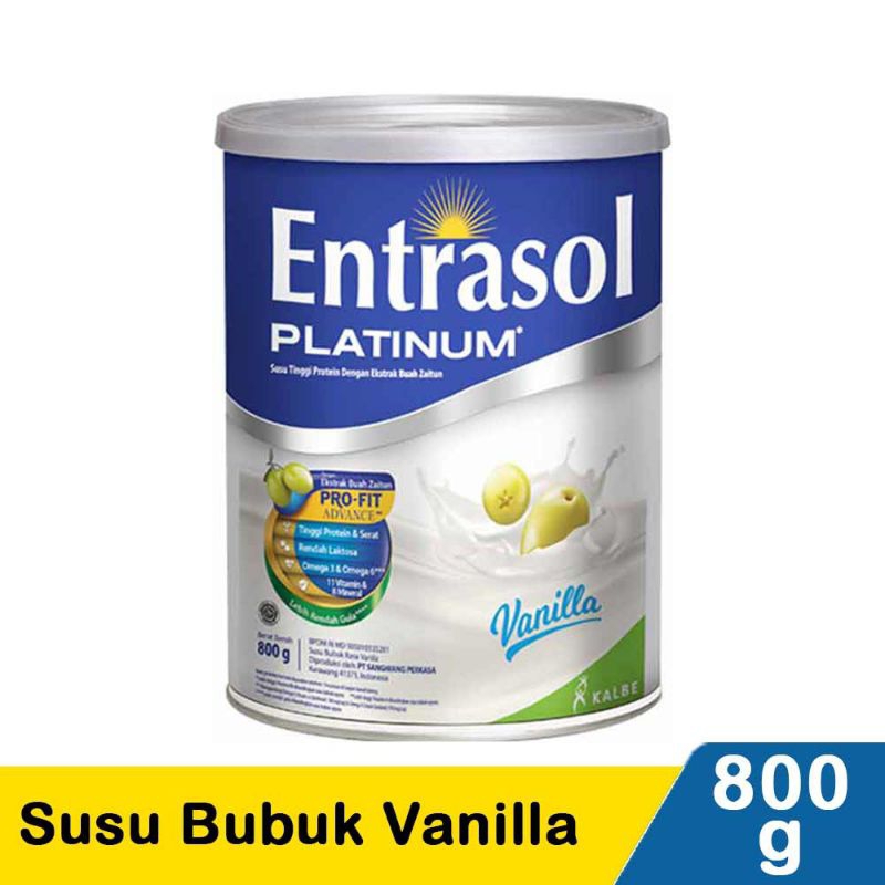 Entrasol platinum vanila 800gr (susu dewasa)