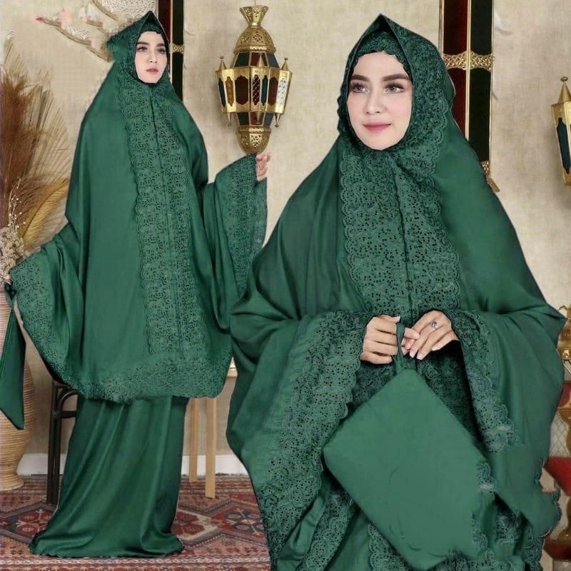Mukena Siti Fathimah, mukena cantik, mukena viral, mukena mewah, mukena premium, mukena cantik