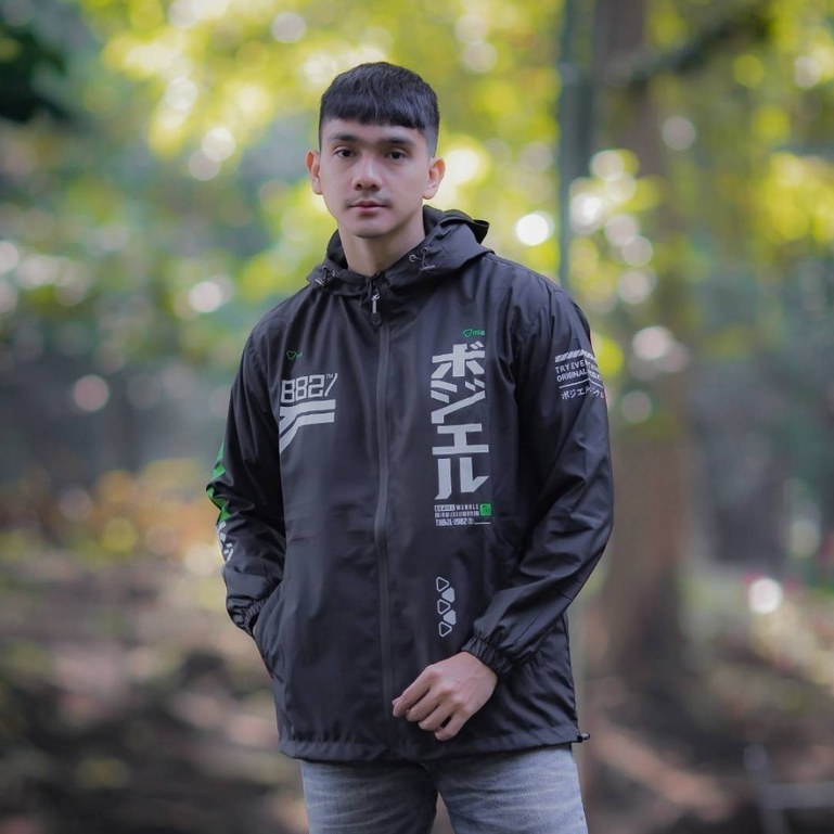 Hitam Jaket Outdoor The Bojiel Nasa Korea Jaket Parasut Jaket Pria Jaket Outdoor Jaket Windbreaker