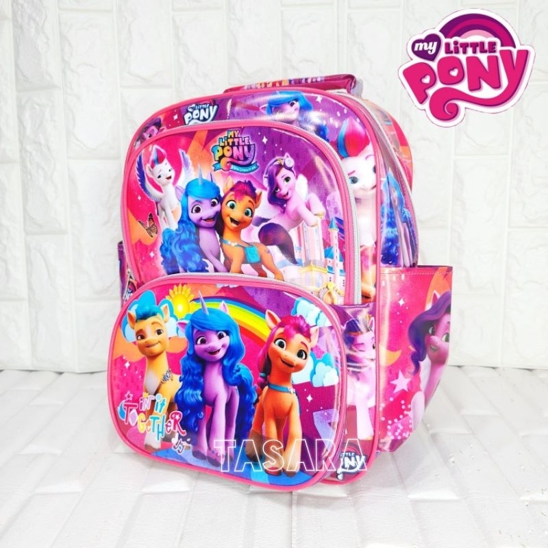 Tas Ransel 3 in 1 Sd Anak Perempuan karakter Frozen,LoL,Pony ukuran TK SD