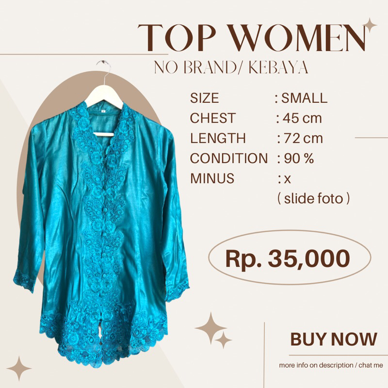 ATASAN WANITA - KEBAYA WANITA - HIJAU TOSCA