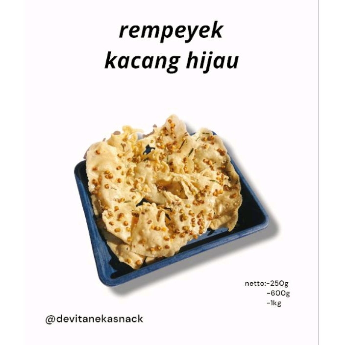 

rempeyek kacang ijo-peyek kacang hijau-peyek kacang hijau-peyek renyah- peyek 1kg