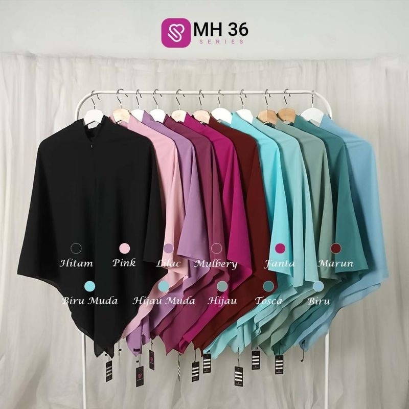 MH36 Jilbab Segiempat Instan By Ukhti Munira | Hijab Instan Bahan Creepe