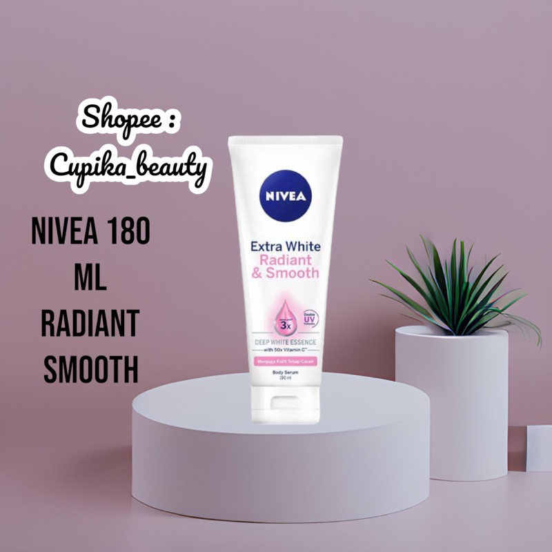 &lt; uu.x &gt; [ 180 ml radiant smooth ] nivea body serum radiant and smooth 180 ml