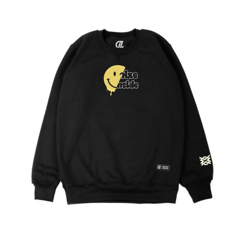 Crewneck ONIXE INSIDE Bordir FULL BLACK Original Premium Pria Wanita High Quality [ BISA COD ]