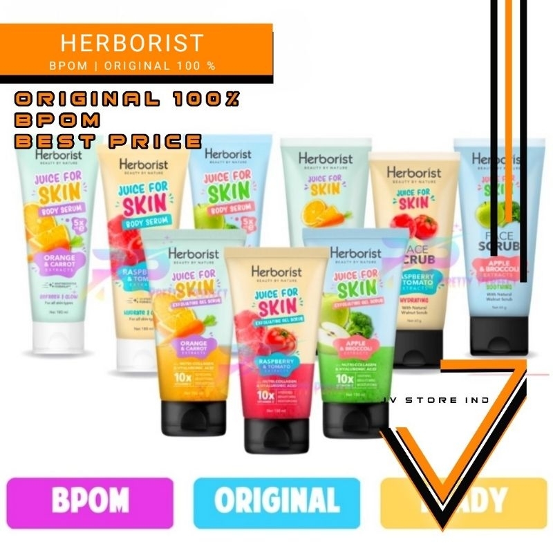 Herborist Juice Skincare Exfoliating Gel / Body Serum / Face Scrub