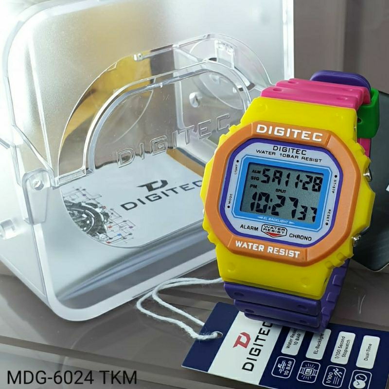 DG 6024 JAM TANGAN PRIA RUBBER TAHAN AIR ORIGINAL DIGITEC TERLARIS BISA COD