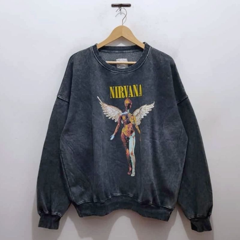 sweater cardigan crewneck Nirvana in untero oversize tie dye unisex