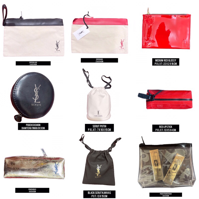 YSL Pouch Kosmetik - Tempat Makeup - Tas - Dompet-merchandise-original Gift from YSL beauty