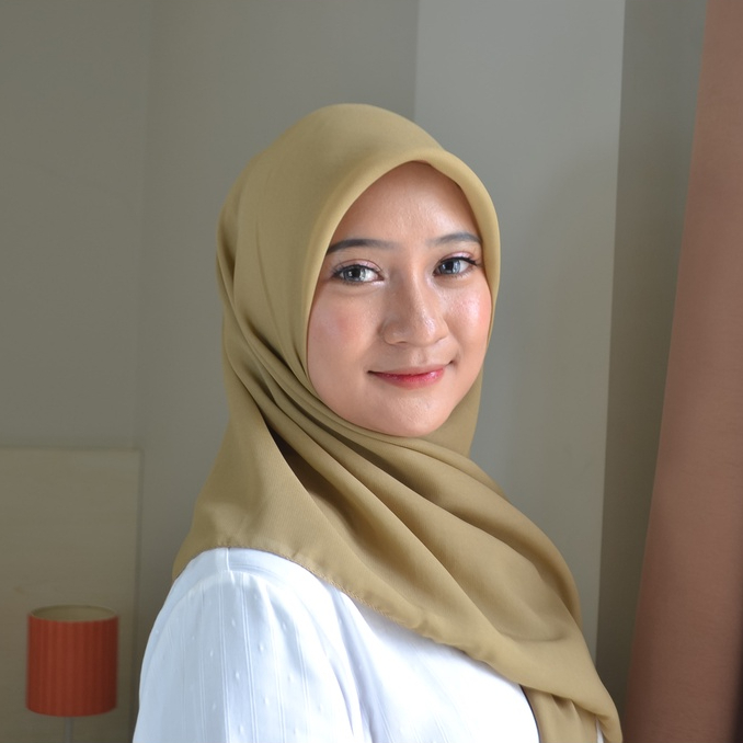 Hijab Segi Empat Bella Sequare Warna Olive