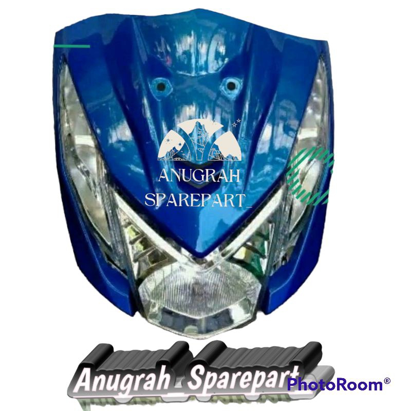 Paketan Panel Tameng Lampu Depan Sein Beat Fi 2012 2013 2014 Warna Biru original