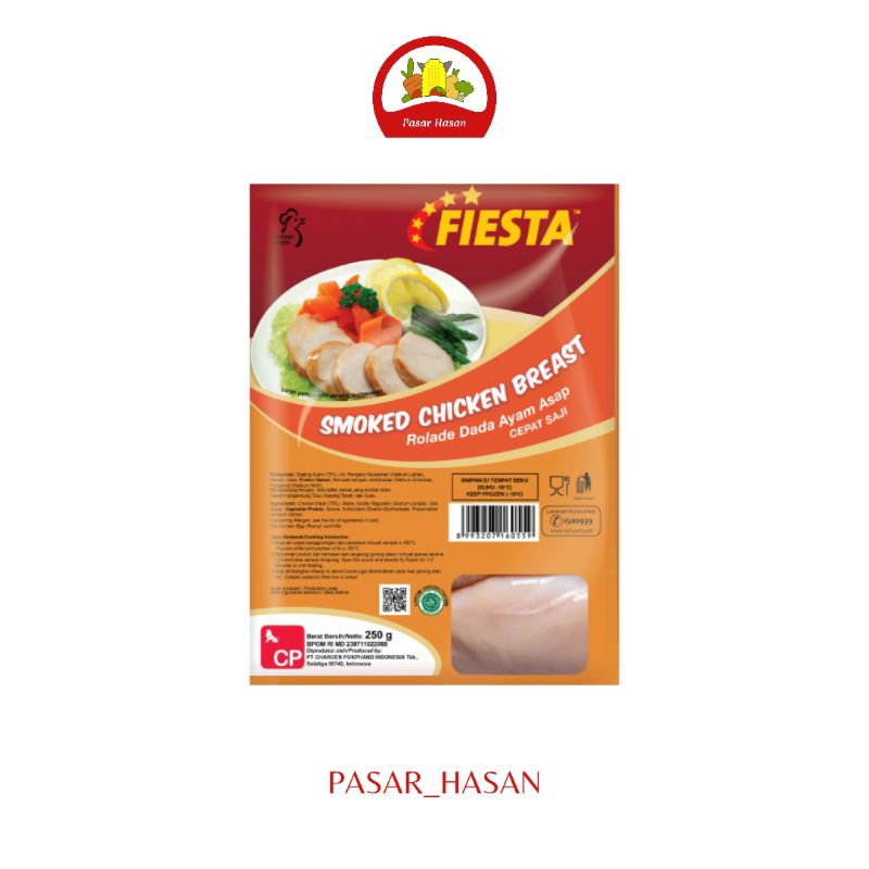 

250gr Smoked Chicken Breast Fiesta | Frozen Food | Pasar Hasan