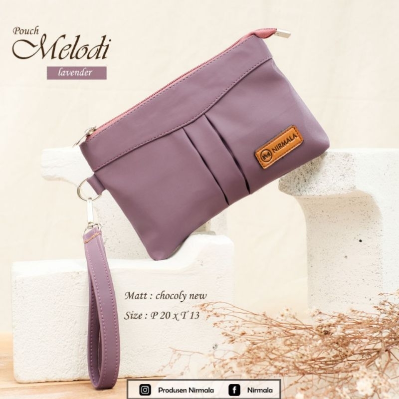 POUCH MELODI BY NIRMALA BAHAN CHOCOLY ANTI AIR WATERPROOF PREMIUM