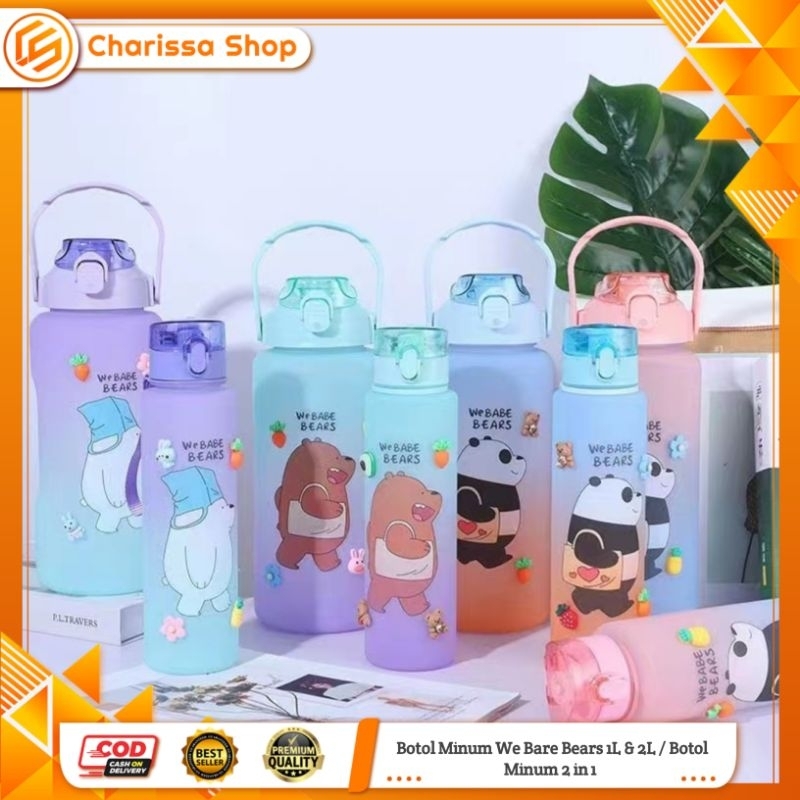 Botol Minum We Bare Bears 2in1 / Botol Minum 2Liter & 1Liter