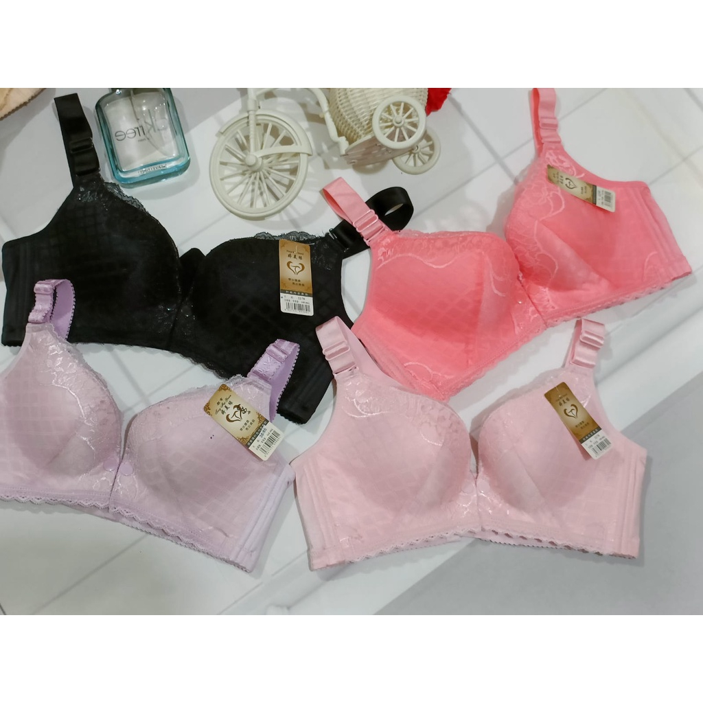 BRA / BH WANITA MENYUSUI 639 TIDAK ADA KAWAT, BUSA SEDANG BUKAAN DEPAN SIZE 34-42 KAIT 3 PAKAIAN DALAM WANITA