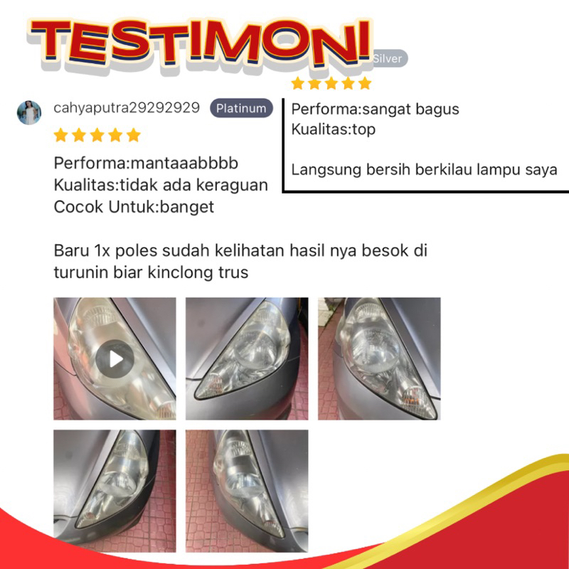 Pembersih lampu mobil kusam kuning buram headlight restorer Polish pengkilap mika kaca lampu mobil