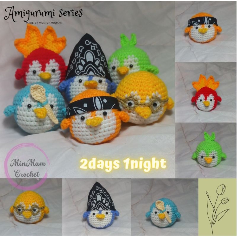 Set Amigurumi boneka rajut 2 days 1 night/2d1n