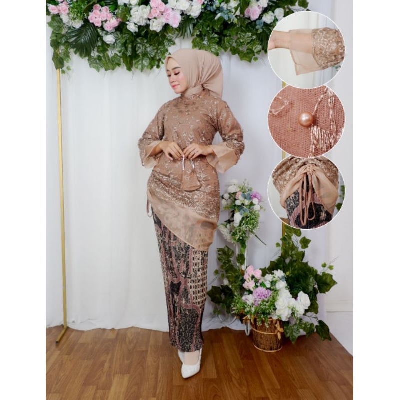 Stelan Tunik Selendang Angel Medina Original Butik