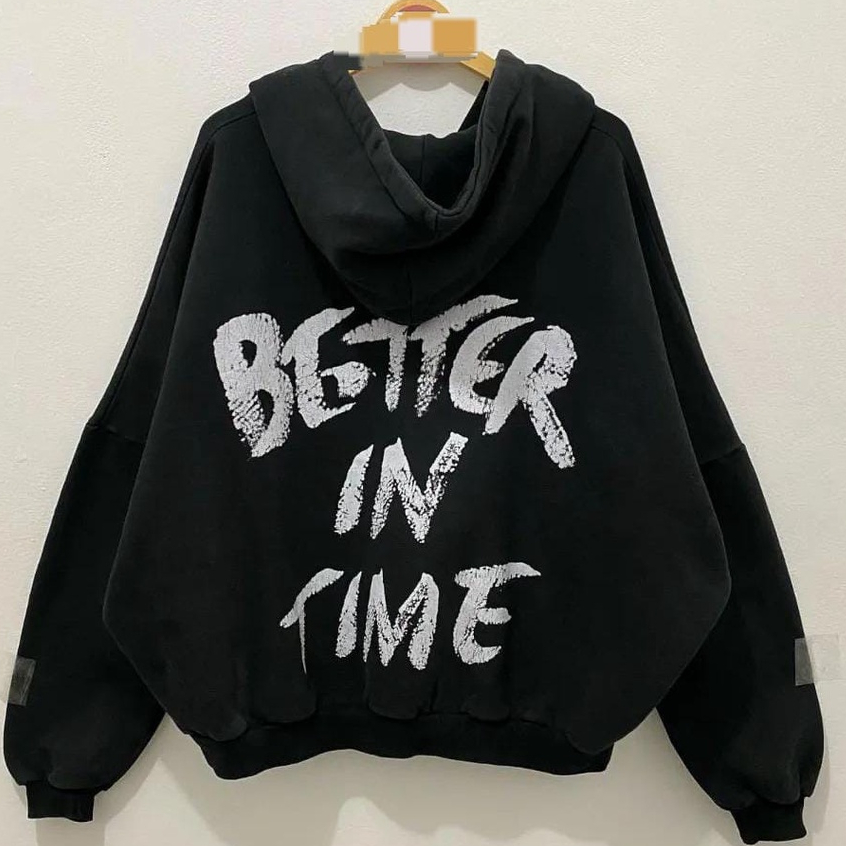 BETTER IN TIME ZIPPER JAKETHOODIE JUMPER UNISEX (IC)