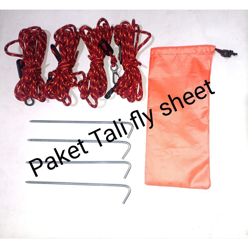 Paket Tali fly sheet Guyline pasak tenda
