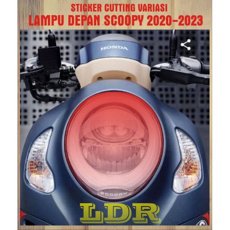 stiker variasi lampu depan Scoopy 2021-2023