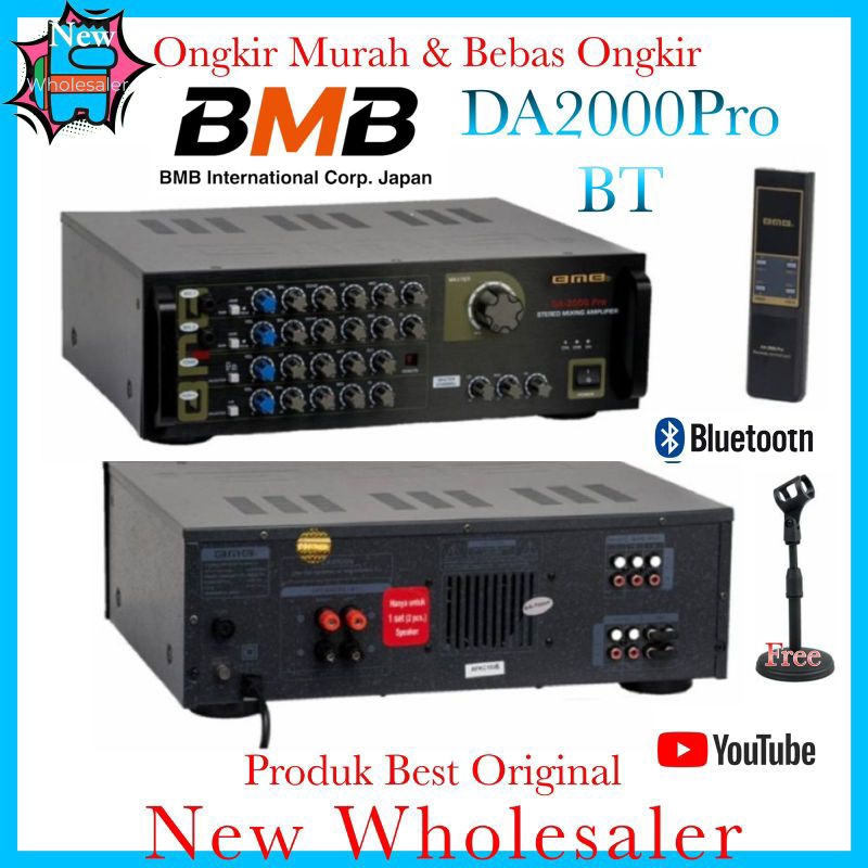 Amplifier karaoke BMB DA2000Pro Bt Bluetooth Original Da 2000 pro power Audio Speaker sound Resm