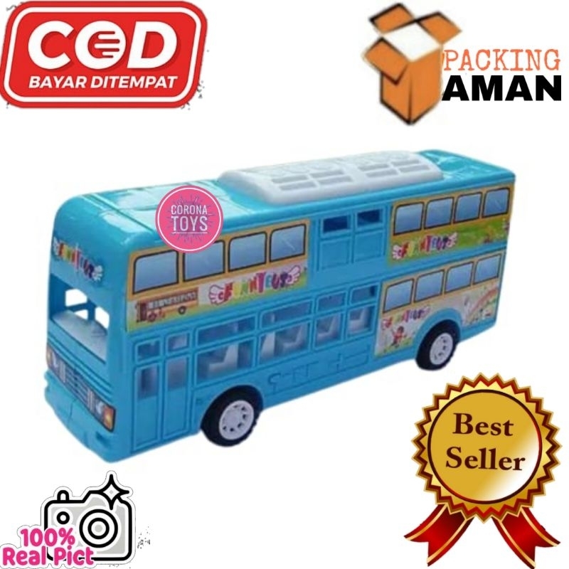 Cod Promo Lt57 Mainan Murah Anak Mobil Busway Funny Bus  Mobil Bus 2 Tingkat