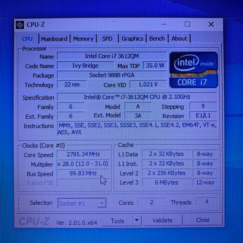 Intel Core i7-3612QM 2.1 GHz Processor Laptop Gen 3 Hemat Daya mirip i7 3632QM 3610QM 3630QM 3720QM