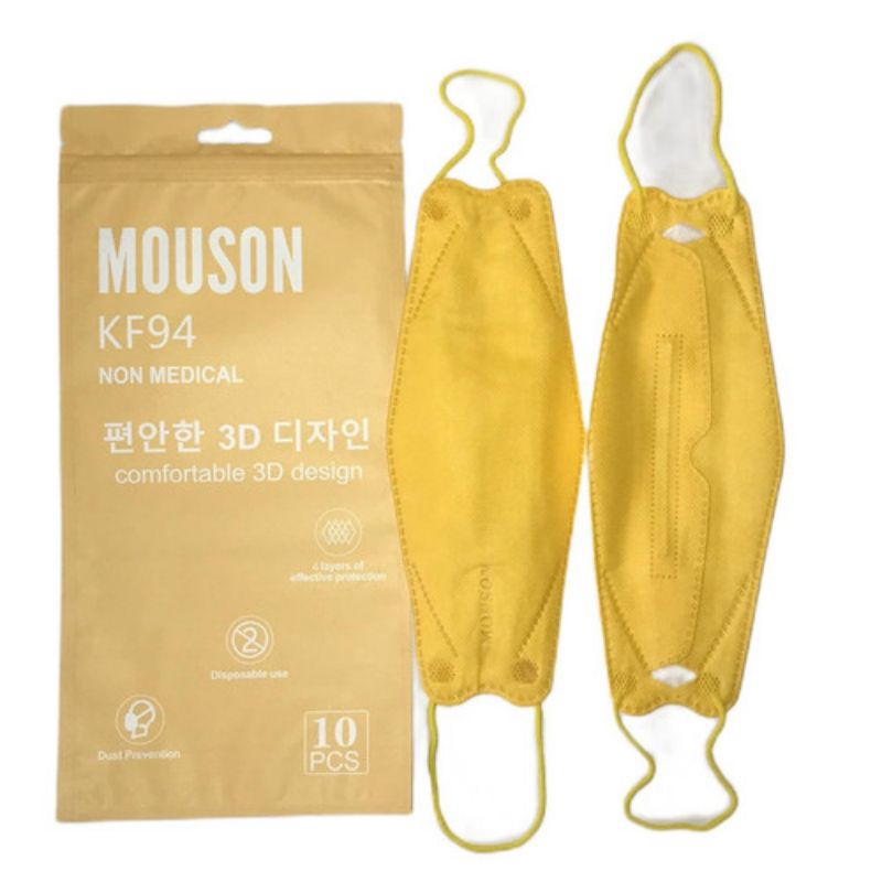 Masker Kf94 Mouson Kuning Kunyit Isi 50 Pcs