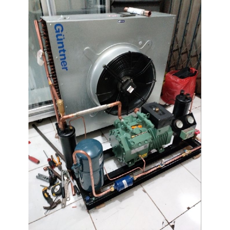 set coldstorage mesin bitzer 5y/5pk kondersor GUNTNER evaporator Muller