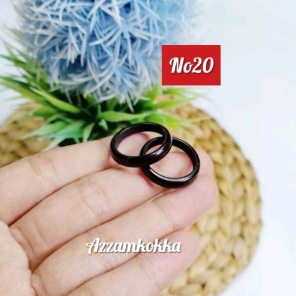 Cincin polos hitam ukuran 20 kokka kaokah