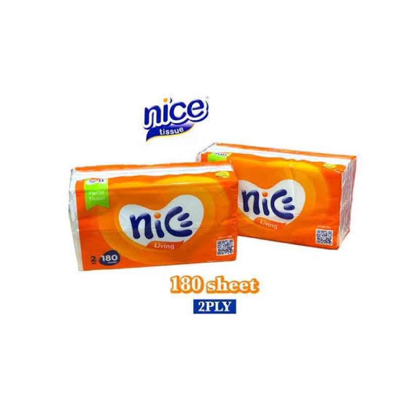 Tisu NICE facial tissue 180 sheets 2 ply tisu wajah lembut