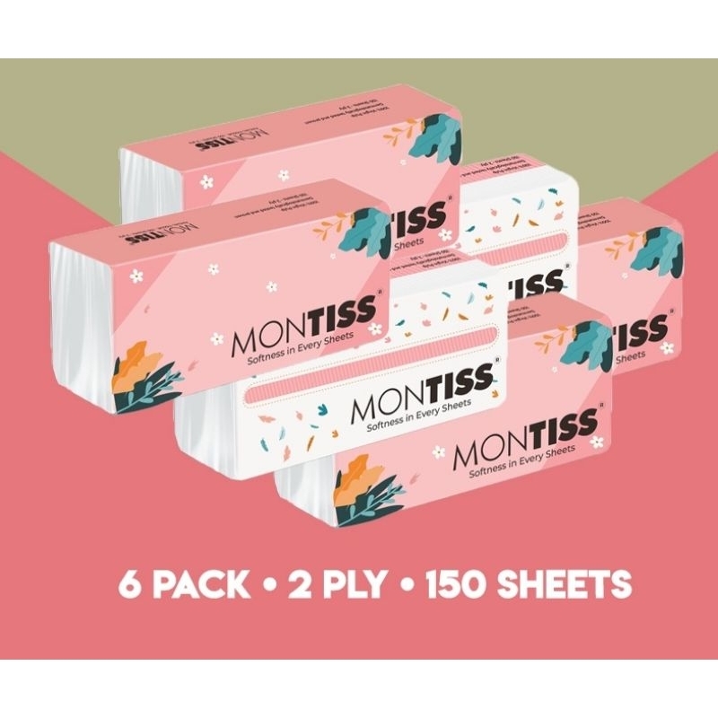 Tissue Montiss Facial 150 sheet Tisu Montiss 150 Sheets 2Ply