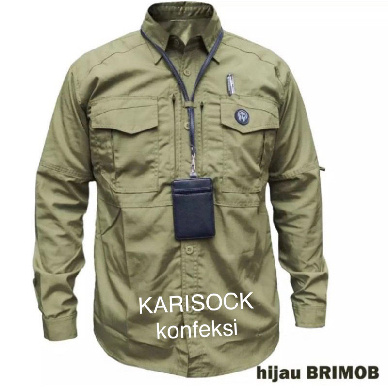 BAJU KEMEJA TACTICAL M TAC LENGAN PANJANG BAHAN AMERICAN DRILL TEBAL LEMBUT ADEM / KEMEJA PDL SERAGAM KANTOR