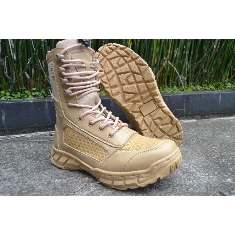 Sepatu PDL SATPOL PP CREAME Kulit Sepatu PDL ASN TNI