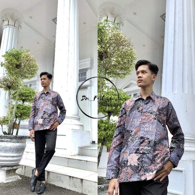 COD//KEMEJA BATIK//KEMEJA BATIK LENGAN PANJANG//KEMEJA BATIK COUPLE LAVENDER, LILAC//TERLARIS