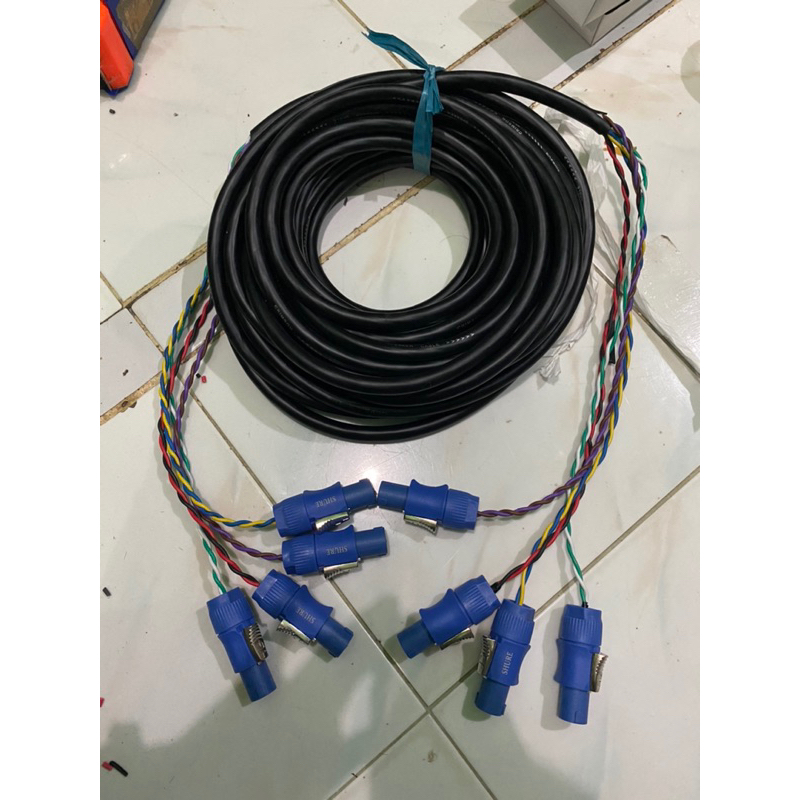 kabel speaker isi 8 (4chanel) lengkap dengan speakon panjang 20m