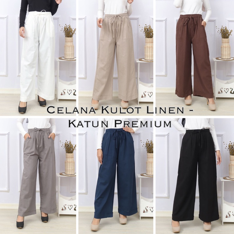 CELANA KULOT LINEN - KATUN PREMIUM