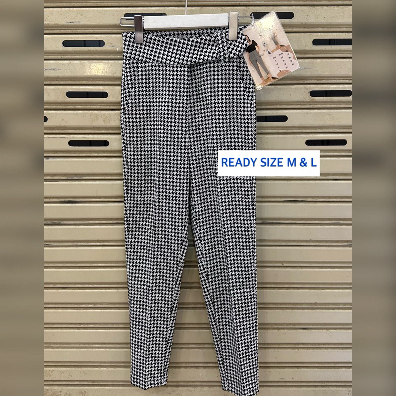 [READY] COZY 9018 HOUNDSTOOTH PANTS / READY CELANA WANITA MERK COZY BANGKOK